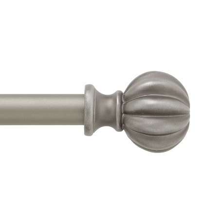 Kenney Mfg Kenney Rachel 5/8" Standard Decorative Window Curtain Rod, 28-48", Italian Pewter KN71631V2